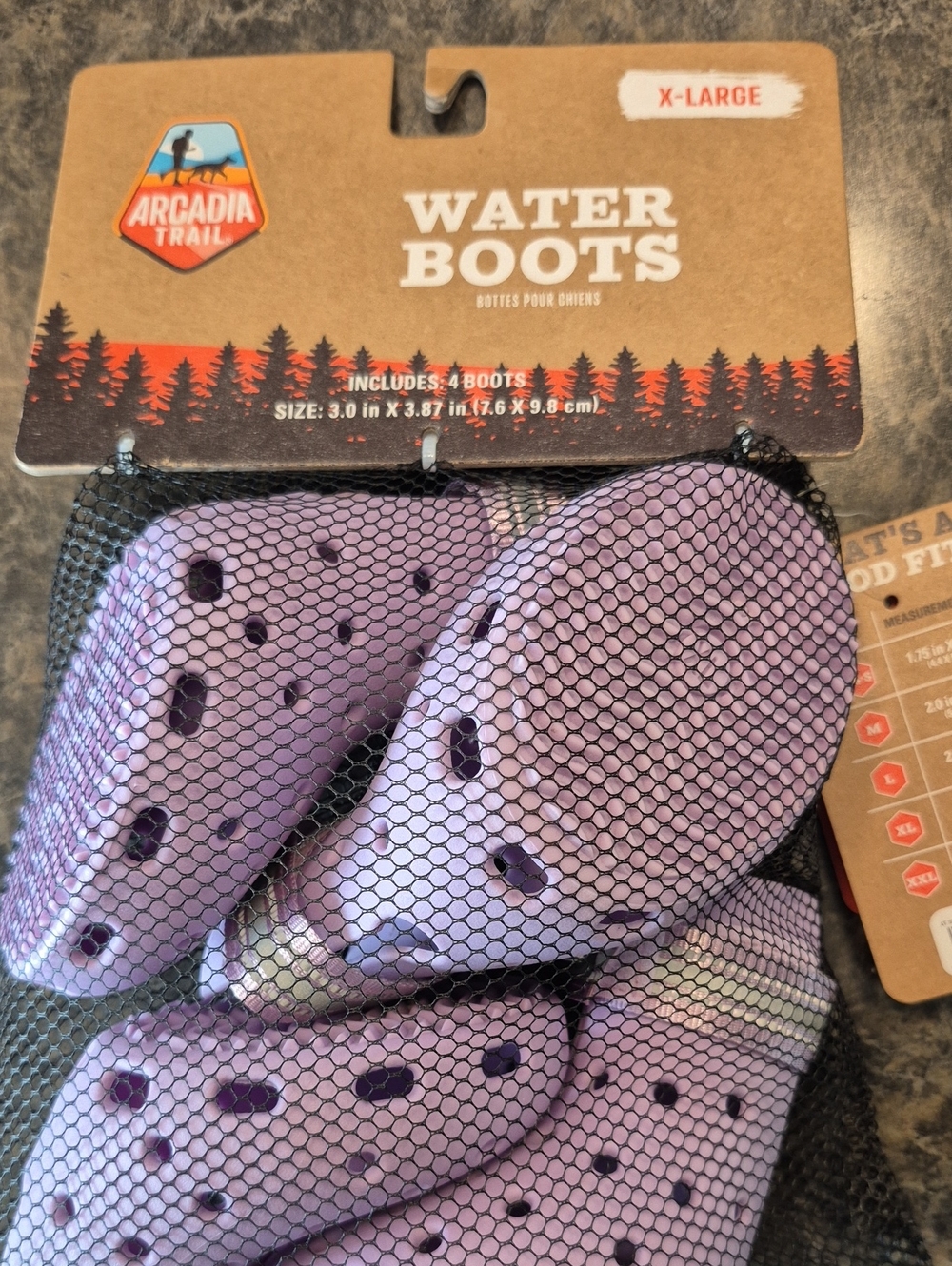 Arcadia Trail Purple Water Boots for Dogs - X-Large
